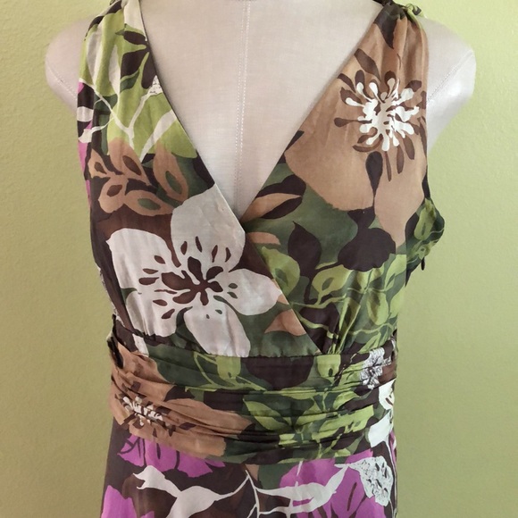 Charter Club Women’s Sleeveless Floral Surplice Dress - Picture 2 of 8